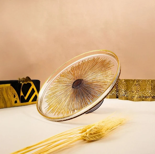 Fecra Mystic Ayaklı Kek Sunum Tabağı 28 Cm - 3