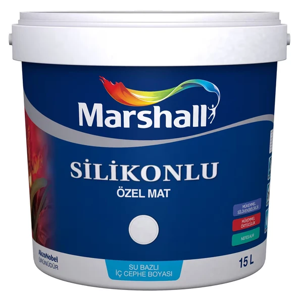 Marshall Silikonlu Özelmat İç Cephe Boyası Beyaz 15 Lt.