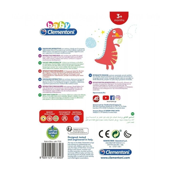 17330 Baby Clementoni - İnteraktif Dinozor Oyuncak +6 ay - 4