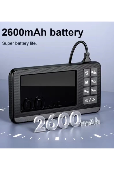 Ekranlı Çift Kameralı 10 Mt Sert Kablo Endoskop Kamera 8 Mm 4.3 Inc Hafıza Kart Destekli - 5