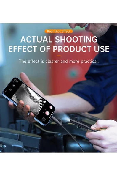 Endoskop Yılan Video Kamera Ios Ve Android Uyumlu Led’li 10 Metre 8 Mm Sert Kablo 2mp - 5