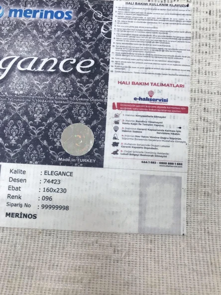 Merinos Halı Elegance 74423 096 Serisi Akrilik Salon Oturma Yatak Odası Halısı - Resim 7