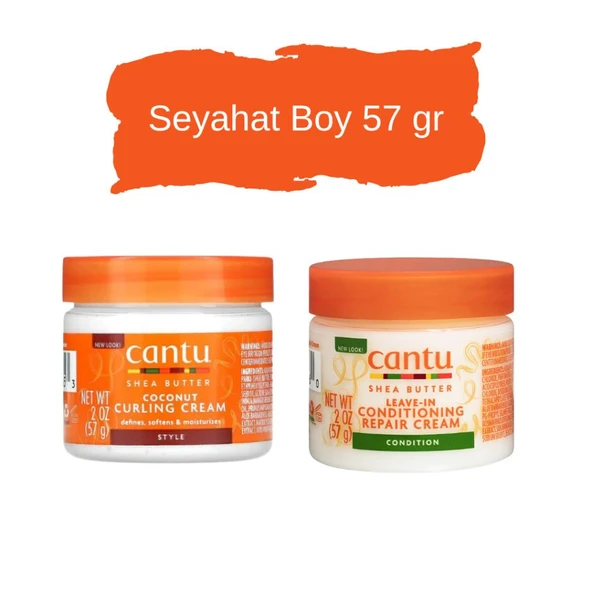 Cantu Kıvrıcık ve Dalgalı Saçlar Onarıcı & Şekillendirici Saç Bakım Mini Seyahat Seti