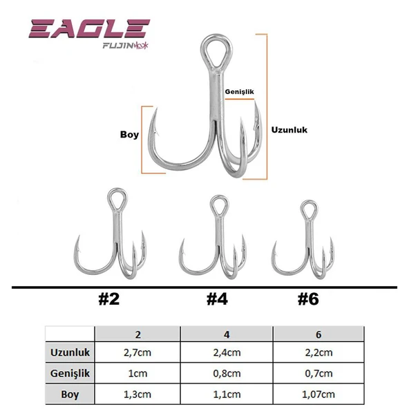 Fujin Eagle Süper Anti-Rust Üçlü İğne - Resim 3
