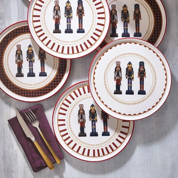 Fecra Kurşun Asker 6 Parça Servis Tabağı Seti - Resim 3