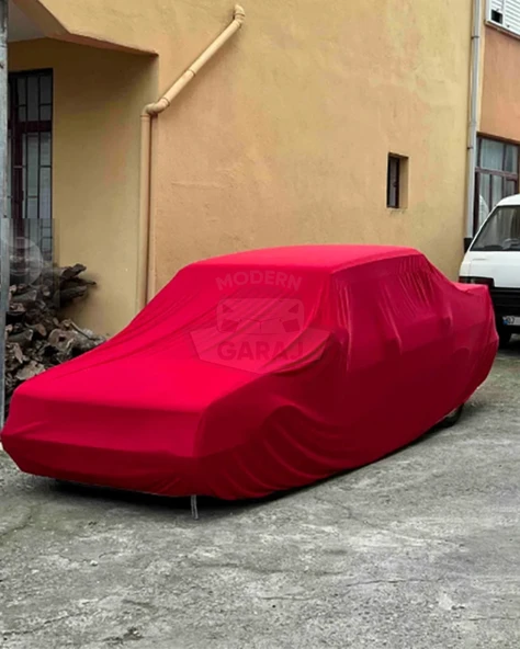 Kırmızı Penye Universal Sedan Branda  Fiat Egea, Toyota Corolla, Renault Megane, Honda Civic, Opel Astra Uyumlu, Şık ve Dayanıklı Koruma - 6