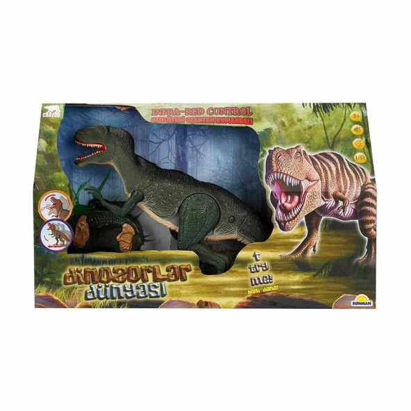 1982 Infrared Kumandalı Sesli ve Işıklı Hareketli Dinozor -Sunman - 3