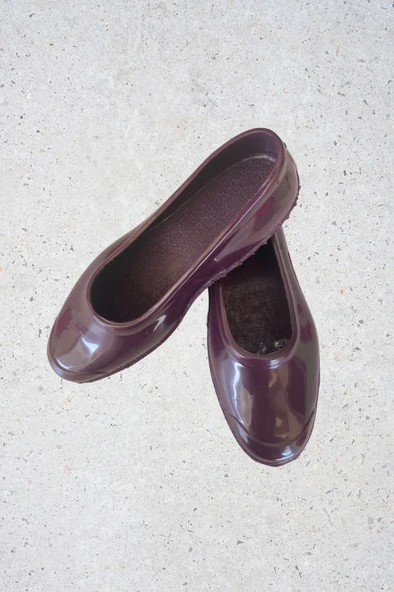 Zenne Renkli Çıplak Bahçe ve Tarım Kadın Ayakkabısı 35-41 Mürdüm - 3