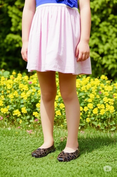 Filet Çiçekli Bahçe ve Tarım Kız Çocuk Ayakkabısı 29-35 Leopar