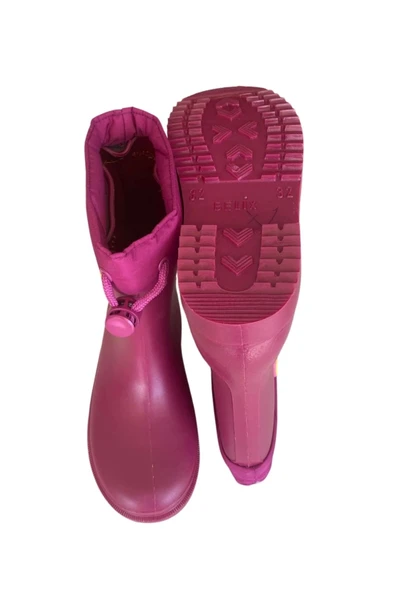 Konçlu Kız Çocuk Yağmur Çizmesi 26-35 Fuşya - 5