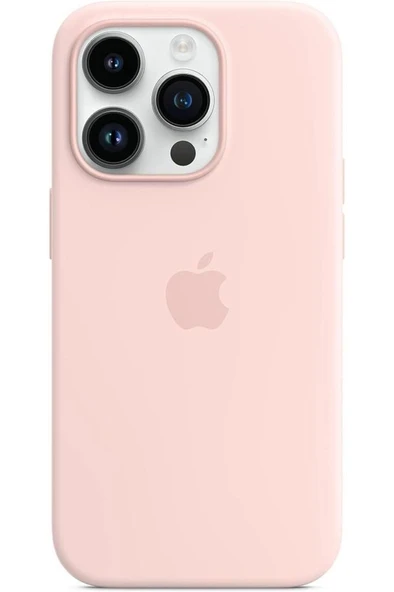 Apple iPhone 14 Pro için MagSafe özellikli Silikon Kılıf - Puslu Pembe Outlet - 3