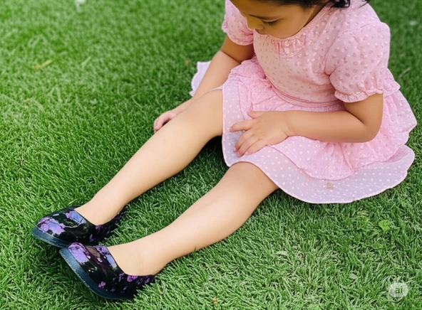 Filet Çiçekli Bahçe ve Tarım Kız Çocuk Ayakkabısı 29-35 Mor