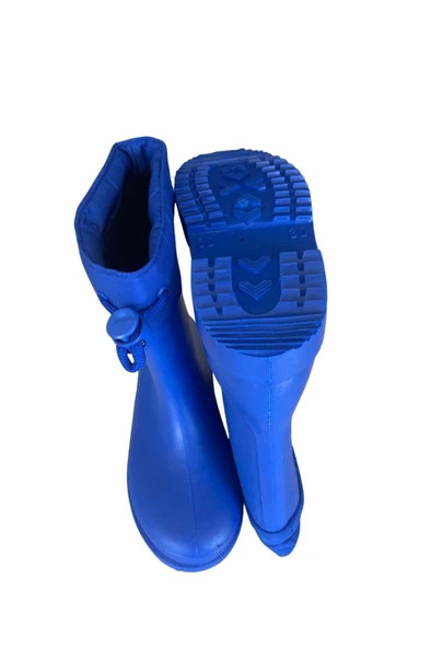 Konçlu Erkek Çocuk Yağmur Çizmesi 26-35 Mavi - 5