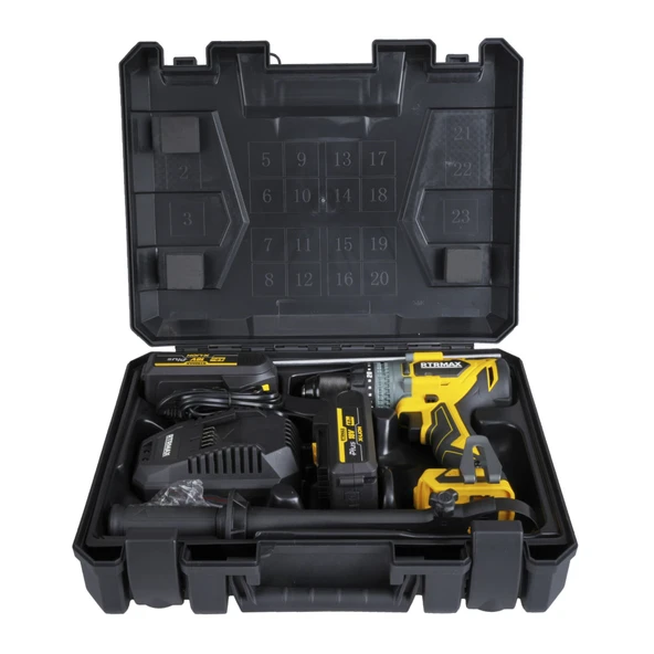 RTX3020 Şarjlı Darbeli Matkap Kömürsüz 150 Nm 2x4 Ah Plus Çift Akü Hızlı Şarj X-Lion - Akü Dahil - 5