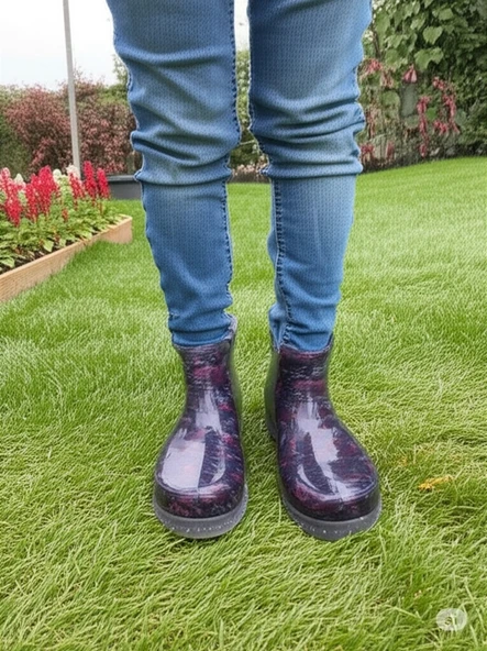 Potin Kadın Yağmur Botu 36-40 Mürdüm