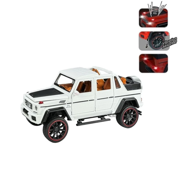 Nessiworld HCL-902 Çek Bırak 1:22 Sesli ve Işıklı Metal Jeep -Vardem - 5