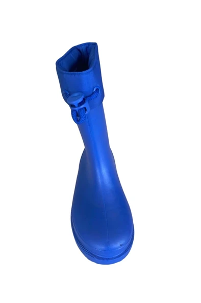 Konçlu Erkek Çocuk Yağmur Çizmesi 26-35 Mavi - 4