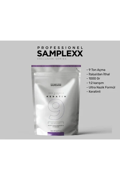 Samplexx Saç Açıcı 9 Ton Violet With Keratin 1000 Gr. - 2