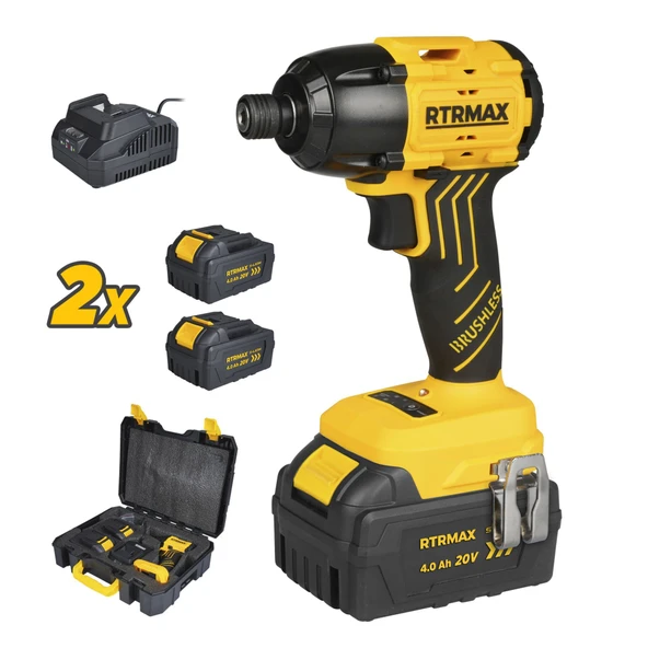 RTS5020 Şarjlı Torklu Vidalama Makinası Kömürsüz 200 Nm 2x4 Ah 20V Çift Akü S-Lion - Akü Dahil - 2