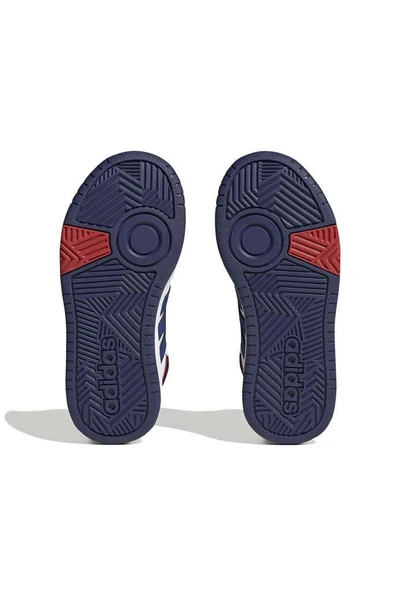 adidas Hoops 3.0 Mid K GZ9647 Beyaz & Lacivert Çocuk Günlük Ayakkabı - 5