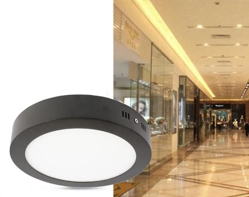 Maxled 6W Yuvarlak Siyah Kasa Sıva Üstü Led Panel 6500K Beyaz - 2