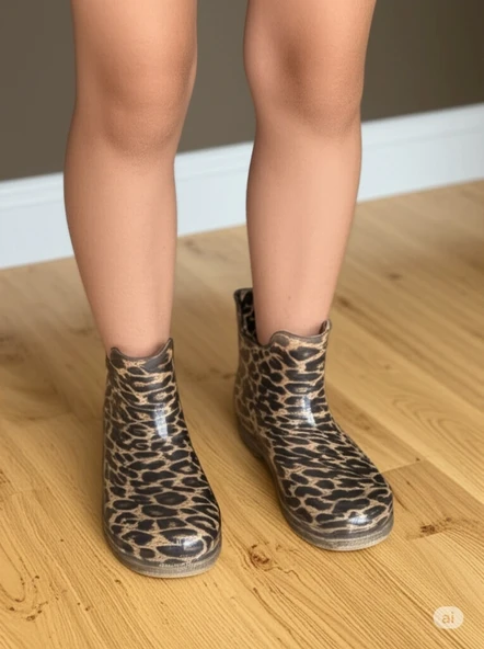 Potin Kadın Yağmur Botu 36-40 Leopar