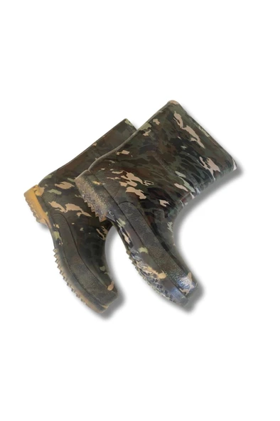 Bahçe ve Yağmur Çiçekli Kadın Çizmesi 36-40 Kamuflaj - 5