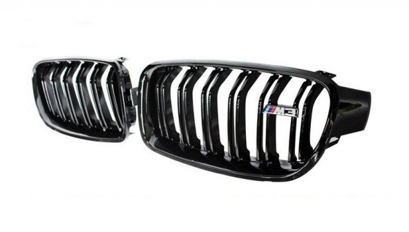 BMW F30 PARLAK SİYAH ÇİFT ŞERİT M3 PANJUR SETİ 2012-2018