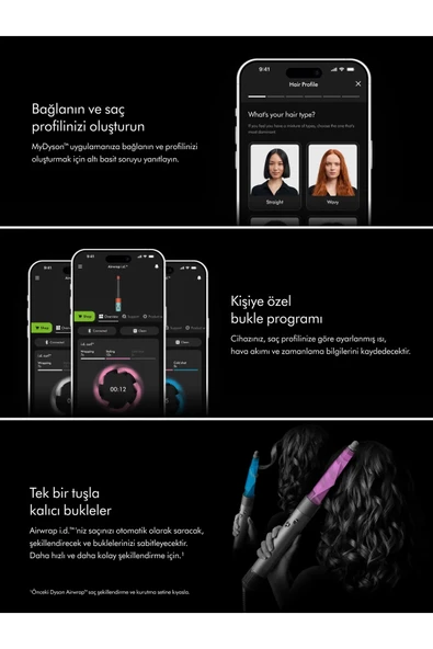 Dyson Airwrap i.d. Kıvırcık+Bukleli Jasper Plum Saç Şekillendirme Seti - 3