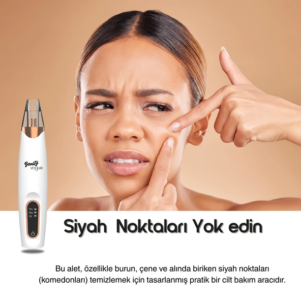 Beauty Vogue Vakumlu Siyah Nokta-akne-sivilce-clean Yüz-cilt Temizleme Bakım Cih - Resim 2