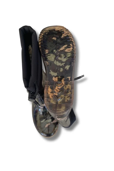 Konçlu Kadın Yağmur Çizmesi 36-40 Kamuflaj - 5