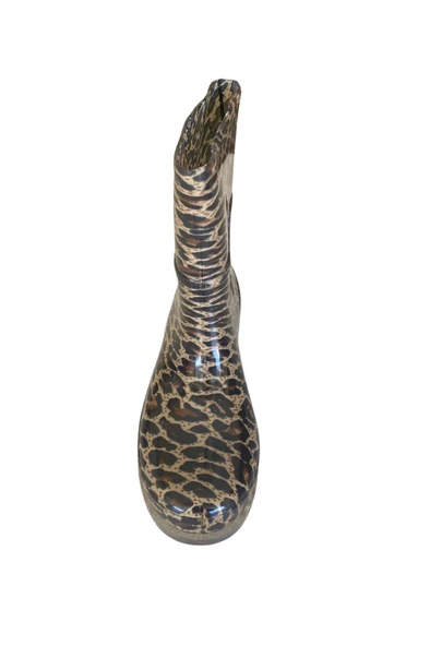 Bahçe ve Yağmur Çiçekli Kadın Çizmesi 36-40 Leopar - 3