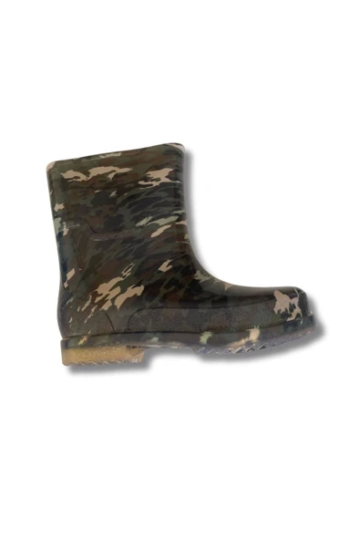 Bahçe ve Yağmur Çiçekli Kadın Çizmesi 36-40 Kamuflaj - 4