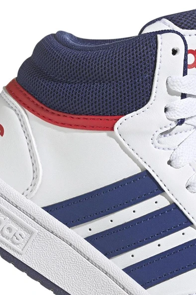 adidas Hoops 3.0 Mid K GZ9647 Beyaz & Lacivert Çocuk Günlük Ayakkabı - 6