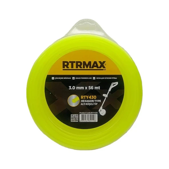 Rtrmax Çim Biçme Misinası 6 Köşeli Tip 3mmx56mt Rty430 ürün görseli