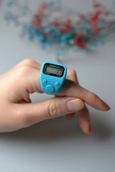 Mini Işıklı Zikirmatik Açık Mavi - Resim 2