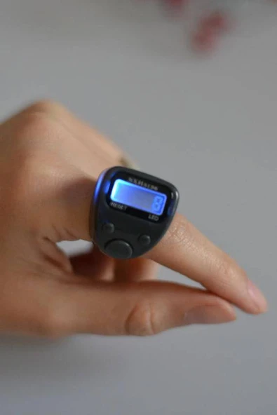 Mini Işıklı Zikirmatik Gri ürün görseli