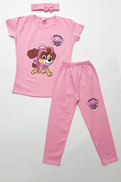 KIZ ÇOCUK TAYTLI TAKIM SAÇ BANDI HEDİYELİ BASKILI C64 - 5