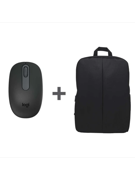 Logitech M196 Bluetooth Kablosuz Mouse ve Nero 15.6 inç Notebook Sırt Çantası - Siyah - 1