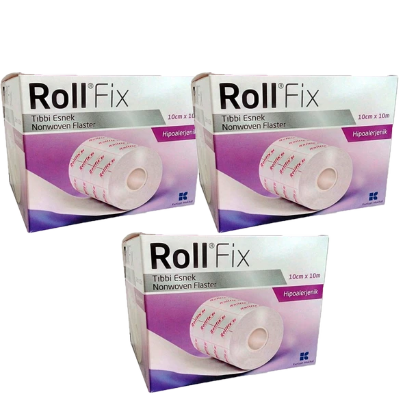 Roll Fix Tıbbi Esnek Flaster 10 cm X 10 m (3kutu)