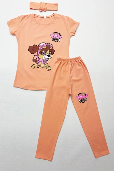 KIZ ÇOCUK TAYTLI TAKIM SAÇ BANDI HEDİYELİ BASKILI C64 - 8