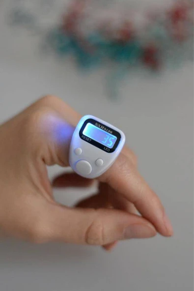 Mini Işıklı Zikirmatik Beyaz ürün görseli 1