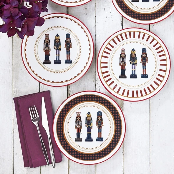 Fecra Kurşun Asker 6 Parça Pasta Tabağı Seti - 2