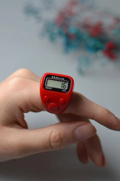 Mini Işıklı Zikirmatik Kırmızı - Resim 2