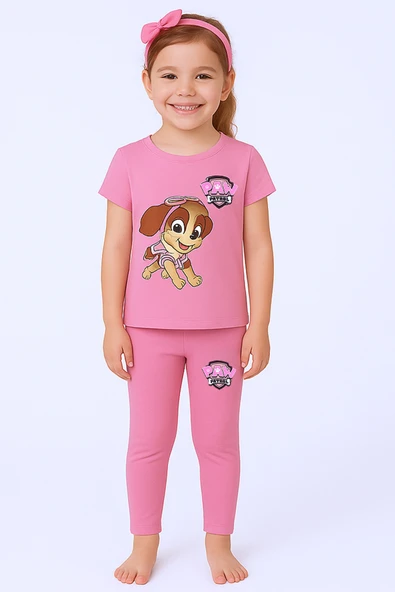 KIZ ÇOCUK TAYTLI TAKIM SAÇ BANDI HEDİYELİ BASKILI C64 - 4