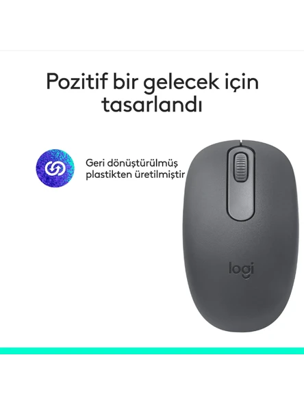 Logitech M196 Bluetooth Kablosuz Mouse ve Nero 15.6 inç Notebook Sırt Çantası - Siyah - 5