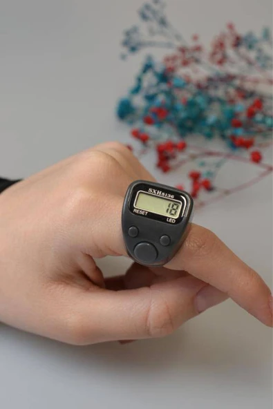 Mini Işıklı Zikirmatik Gri - Resim 2