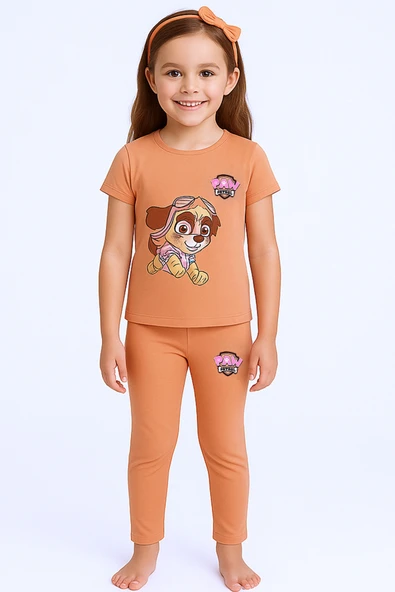 KIZ ÇOCUK TAYTLI TAKIM SAÇ BANDI HEDİYELİ BASKILI C64 - 7