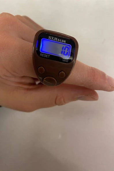 Mini Işıklı Zikirmatik Kahverengi ürün görseli 1