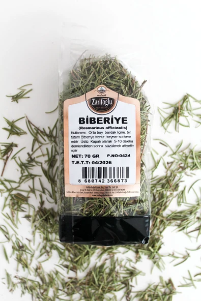 Zarifoğlu Biberiye Otu Bitkisi Şifalı Bitkiler 70 gr